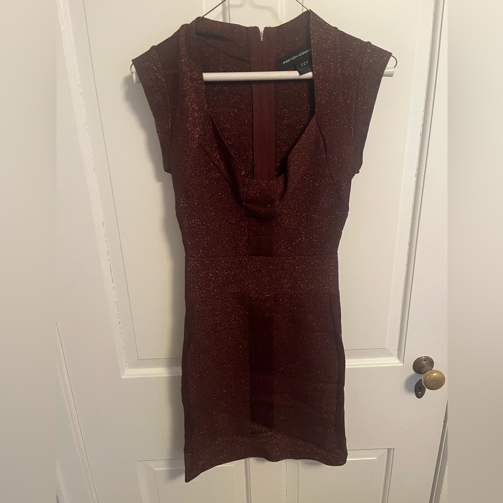French Connection Danni Metallic Mini Dress